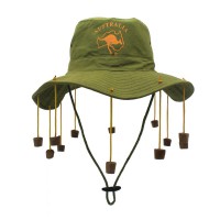 澳大利亞民俗風(fēng)情帽子12珠流蘇棉質(zhì)寬檐帽子民族潑水節(jié)帽子廠家