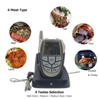 海外銷售經(jīng)典款無線燒烤溫度計廚房戶外BBQ烤箱肉類溫度計