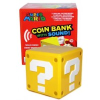 正版馬里奧神秘寶箱存錢罐，超級問號發(fā)聲儲錢罐，創(chuàng)意卡通擺件